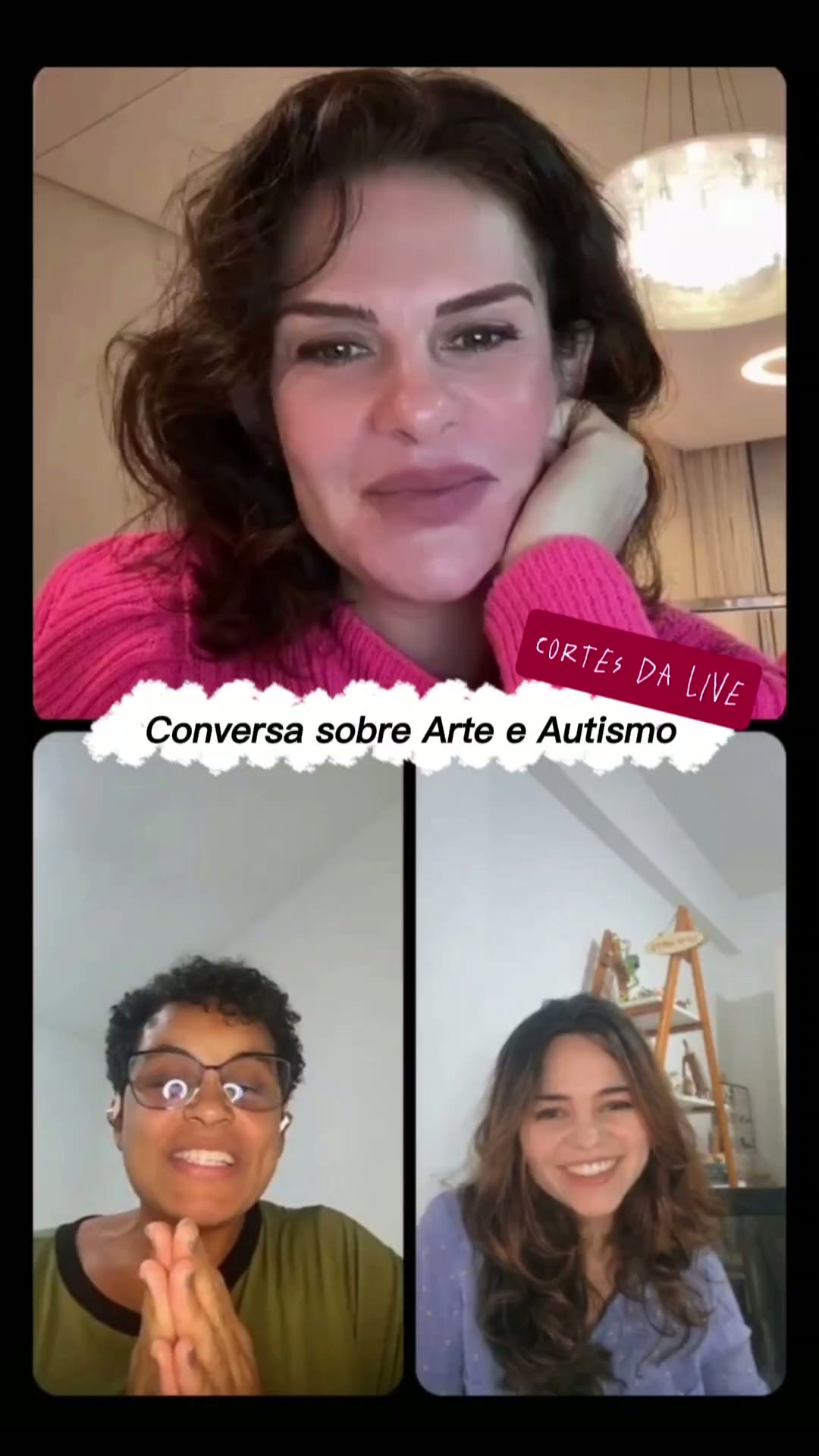 Capa da live sobre arte e TEA com psicóloga