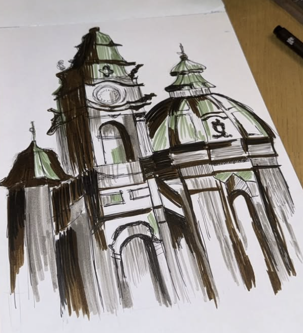 Ilustração do curso Sketch Urbano